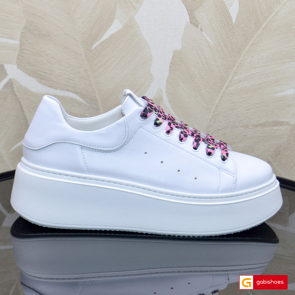 Pantofi Sport Piele Naturala Alba Gabinna 3182 Siclam