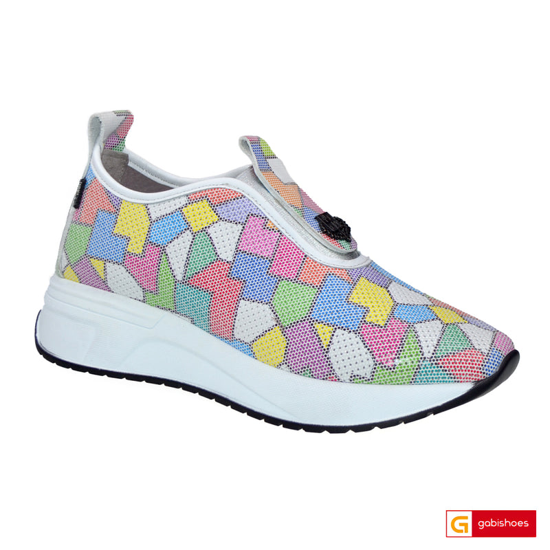 Pantofi Dama Sport Piele Naturala Multicolora Sandra DT429