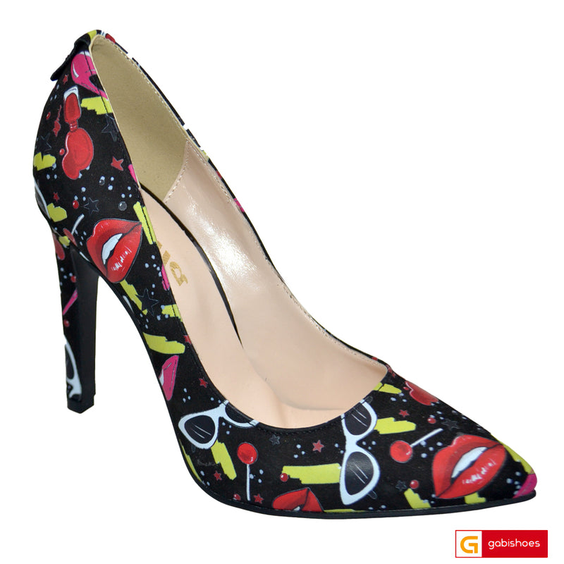 Pantofi Office Dama Piele Naturala Multicolora Lorena 374-62