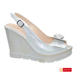 Sandale Dama Piele Naturala Argintie Lorena 2