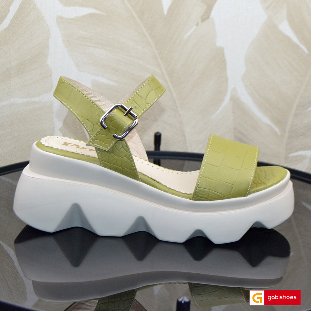 Sandale Casual Dama Piele Naturala Verde Gabriela 1161-17