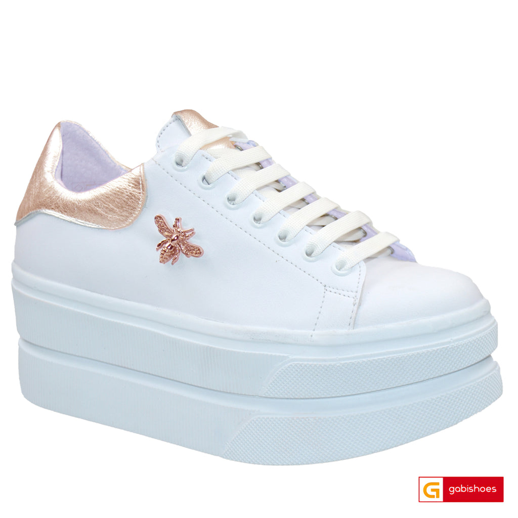 Pantofi Sport Piele Naturala Gabriela Alb TOKIO 3386-27