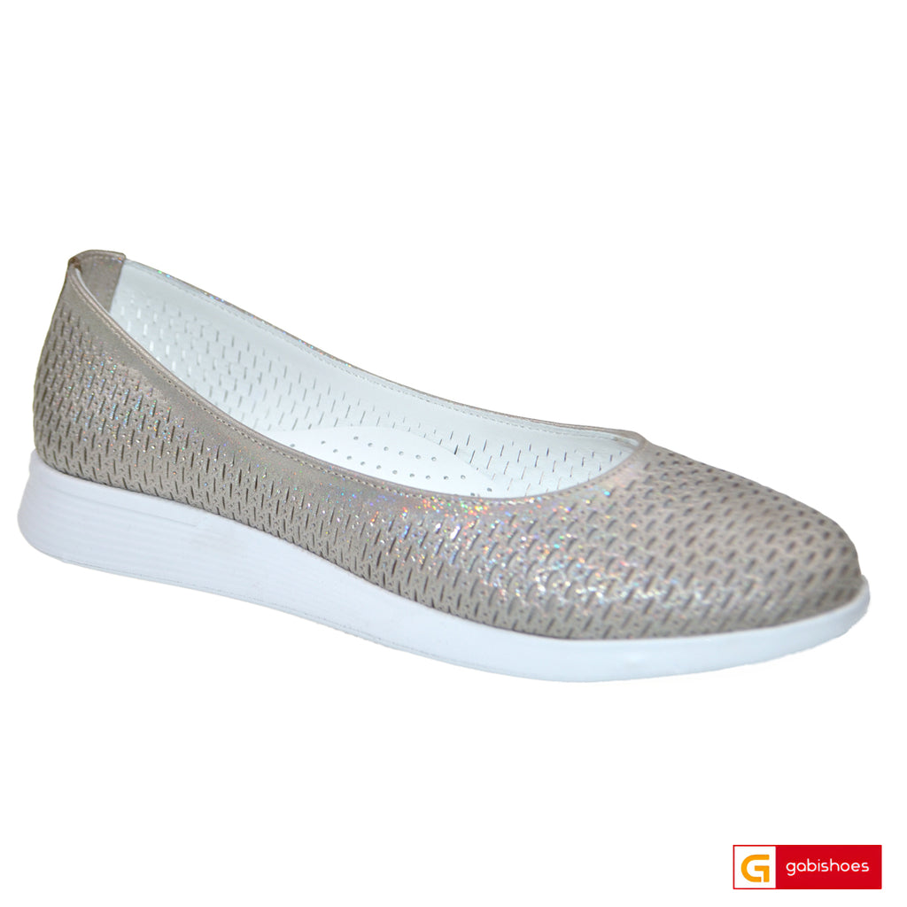 Balerini Piele Naturala Taupe Sidef Lorena 3857-1