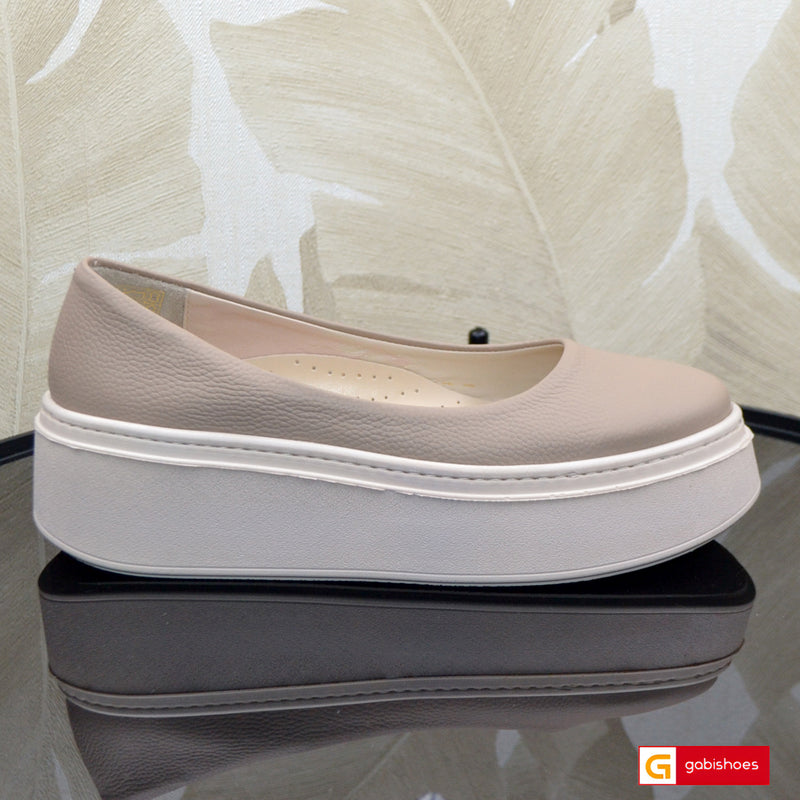 Balerini Piele Naturala Taupe Gabriela 3146-54