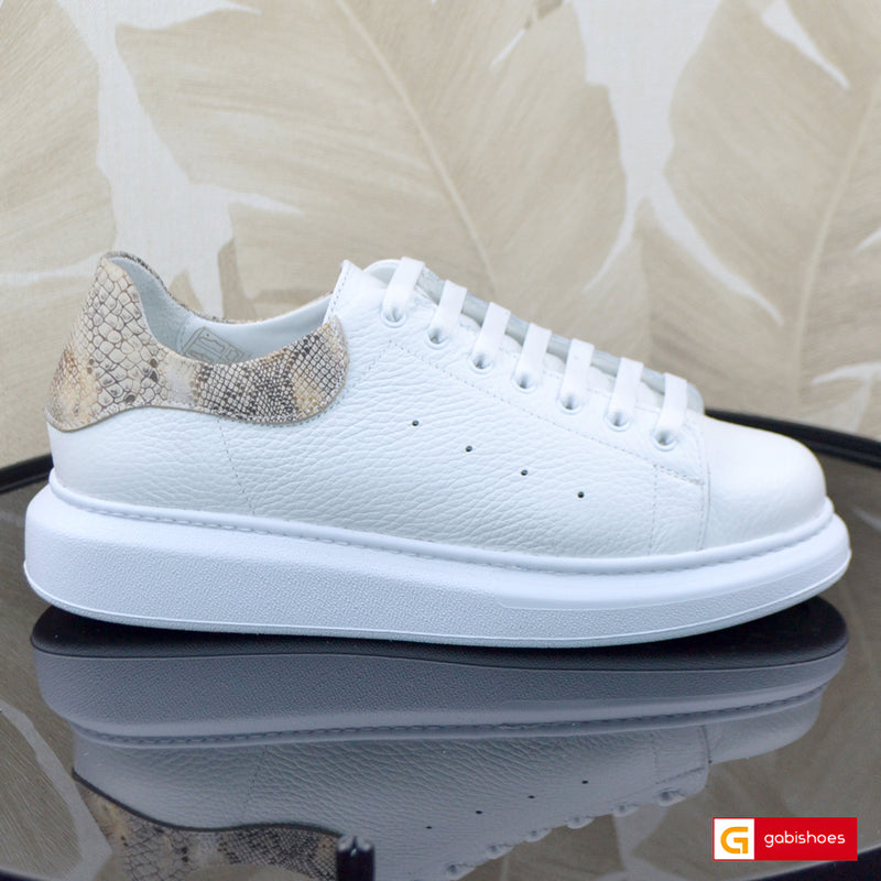 Pantofi Sport Barbat Piele Naturala Alba Lorena 3637-2026
