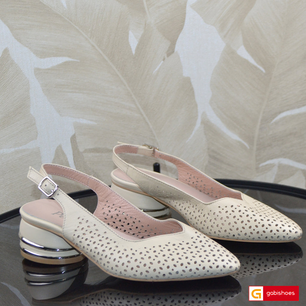 Sandale Dama Office Piele Naturala Bej Lorena 1569