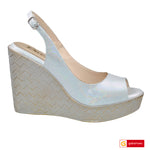 Sandale Dama Piele Naturala Alb Sidef Lorena 3917-1