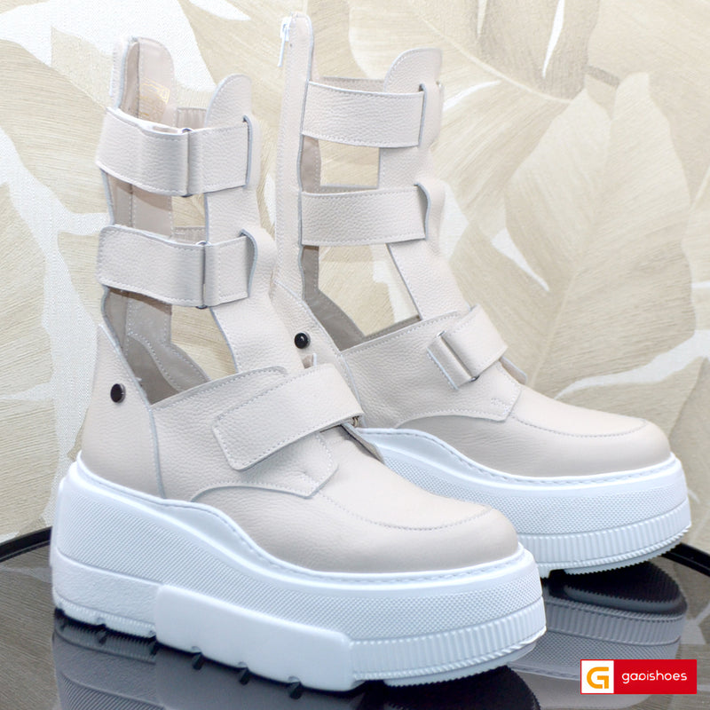 Ghete Sport Dama Piele Naturala Bej Lorena 3809-19 T NEW