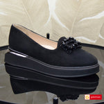 Pantofi Casual Dama Piele Intoarsa Naturala Neagra Lorena 3471-26 ACC