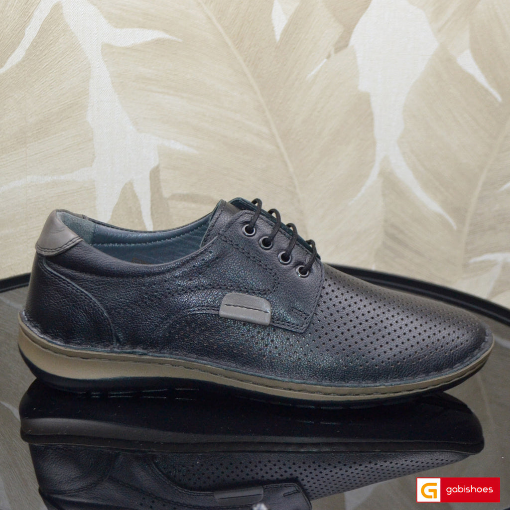 Pantofi Sport Piele Naturala Neagra Gabriel DB