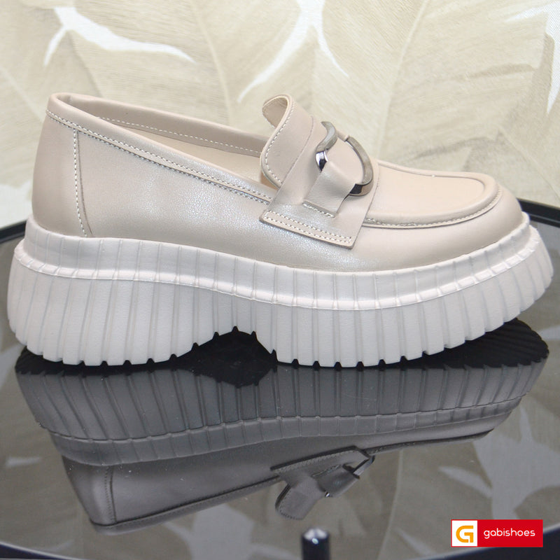 Pantofi Dama Piele Naturala Taupe Lorena 3596-2