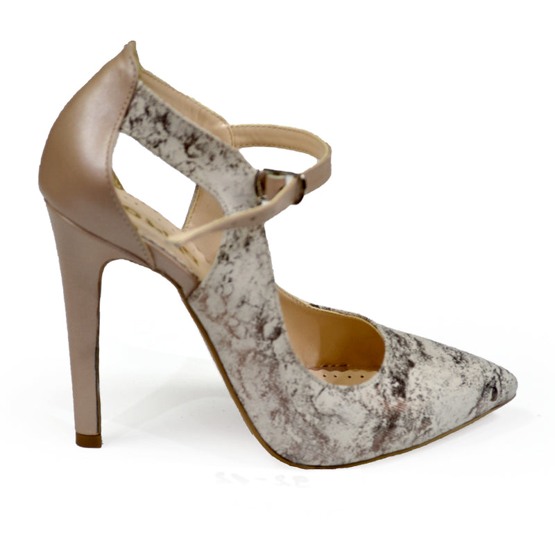 Pantofi Office Piele Naturala Taupe Gabriela 92-12