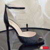 Sandale Office Dama Piele Naturala Neagra Ama 3904-2