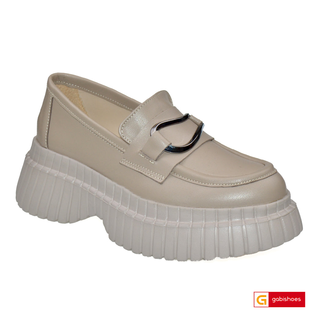 Pantofi Dama Piele Naturala Taupe Lorena 3596-2