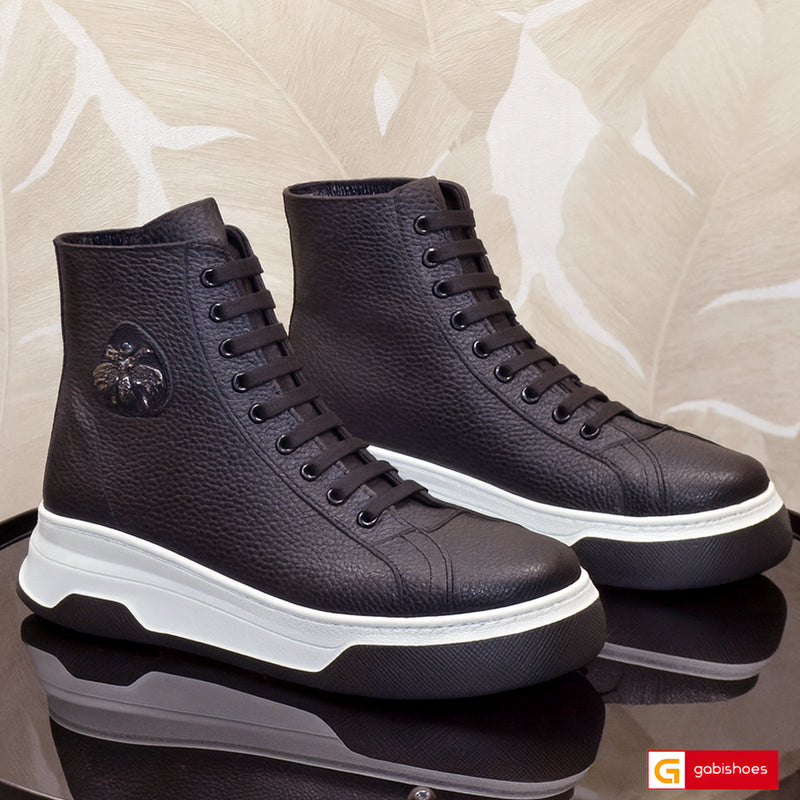 Ghete Sport Dama Piele Naturala Neagra Lorena 3583-5