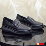 Pantofi Casual Piele Naturala Neagra Gabinna 065-536