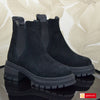 Ghete Dama Piele Naturala Intoarsa Neagra Lorena 4135-1