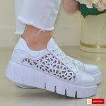Pantofi Sport Piele Naturala Alba Lorena 3825-1
