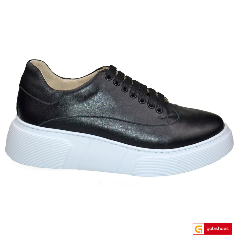Pantofi Sport Piele Naturala Neagra Gabinna 1985-2