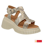 Sandale Piele Naturala Auriu cu Bej Lorena 3400-10