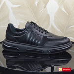 Pantofi Sport Piele Naturala Neagra Gabriel 4023-1