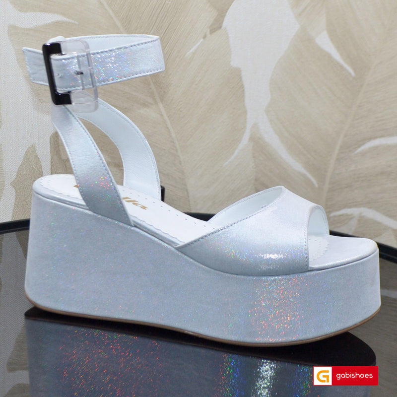 Sandale Piele Naturala Alb Neon Lorena 3959-2