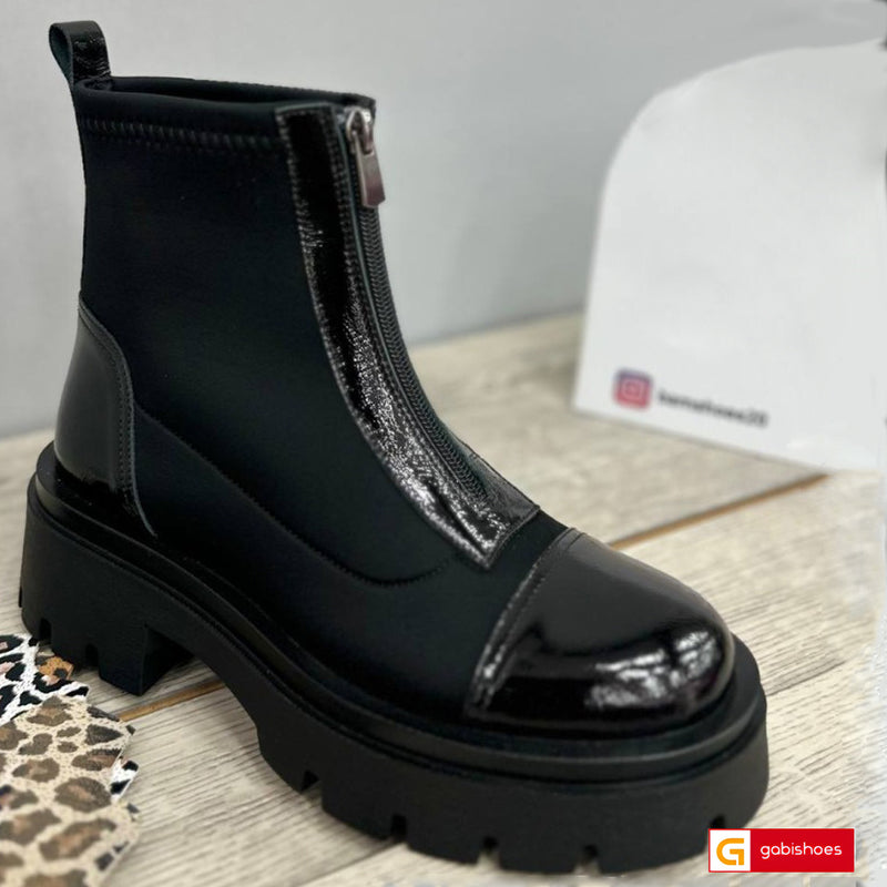 Ghete Dama Piele Naturala  Neagra Lorena 8000-2025