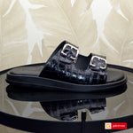 Papuci Barbat Piele Naturala Neagra 3967-2