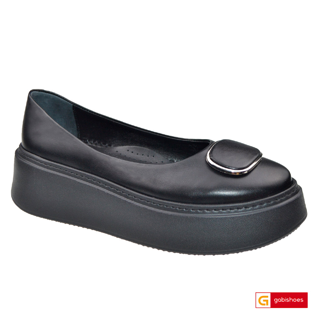 Balerini Piele Naturala Neagra Gabriela 3146-76