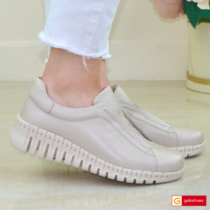 Pantofi Casual Piele Naturala Bej Gabinna 07