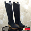 Cizme Piele Naturala Intoarsa Neagra Sandy 1693-5