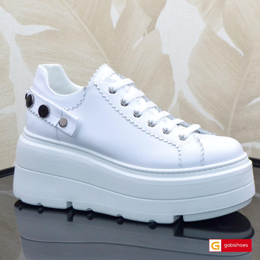 Pantofi Sport Piele Naturala Alba Lorena 3998-1