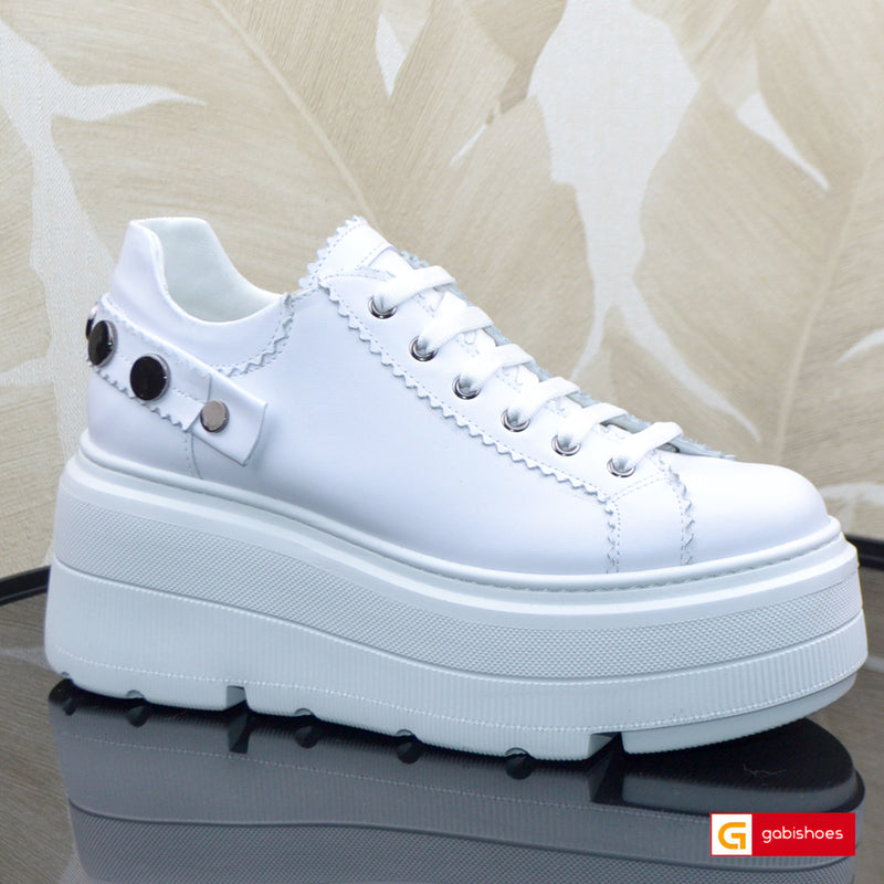 Pantofi Sport Piele Naturala Alba Lorena 3998-1
