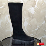 Cizme Dama Piele Naturala Intoarsa Neagra Lorena 4159-1