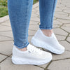 Pantofi Sport Piele Naturala Alba Gabinna 212-612