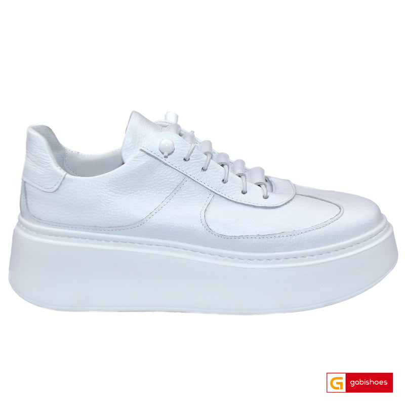 Pantofi Sport Piele Naturala Alba Lorena 4083-1