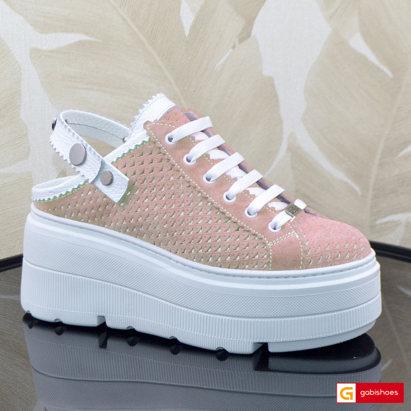 Pantofi Sport Piele Naturala Intoarsa Taupe Lorena 3930-4