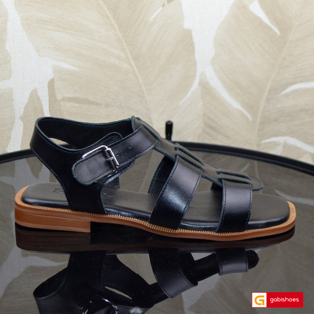 Sandale Piele Naturala Neagra Lorena 3921-1