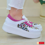 Pantofi Sport Dama Piele Naturala Alb cu Siclam Lorena 3727-4