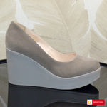 Pantofi Dama Piele Naturala Intoarsa Taupe Sandy 1422-15