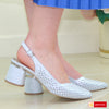 Sandale Dama Office Piele Naturala Argintie Lorena 1596