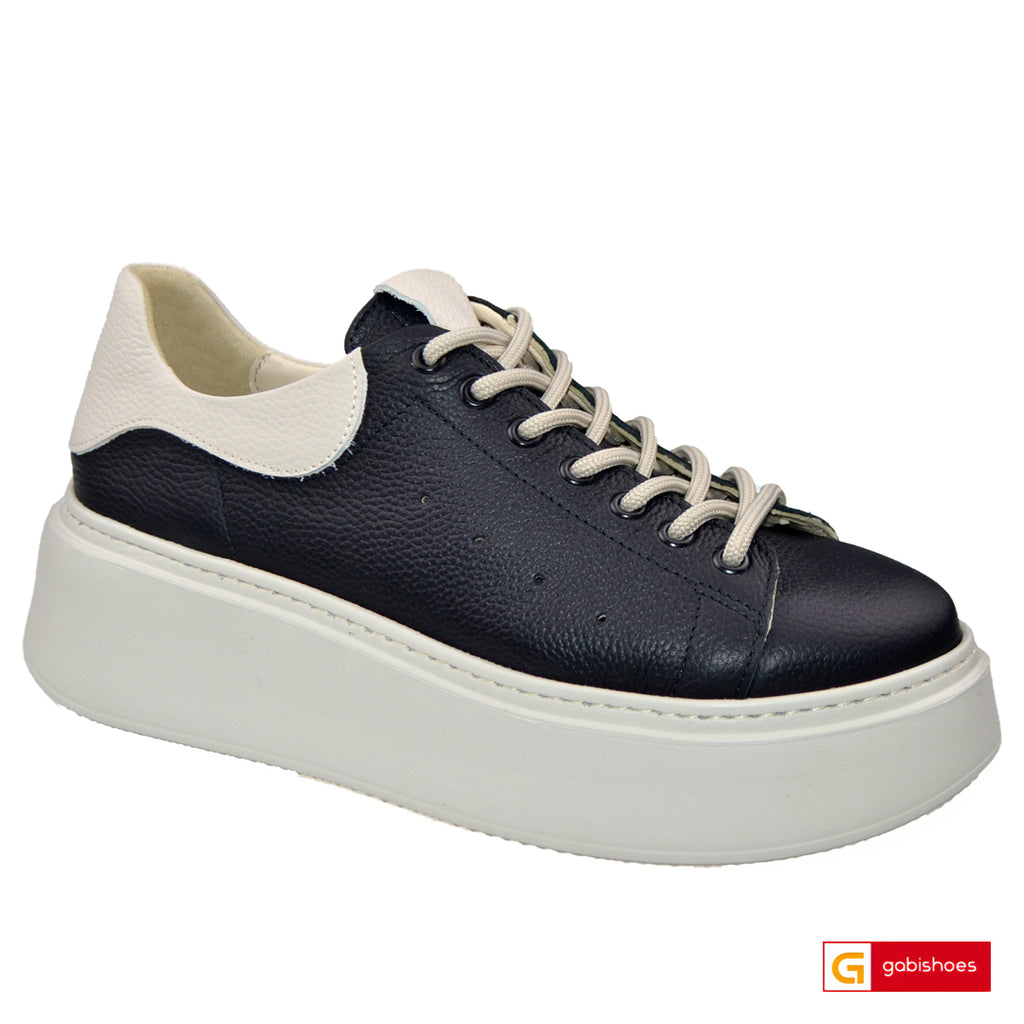 Pantofi Sport Piele Naturala Neagra Lorena 3182-12