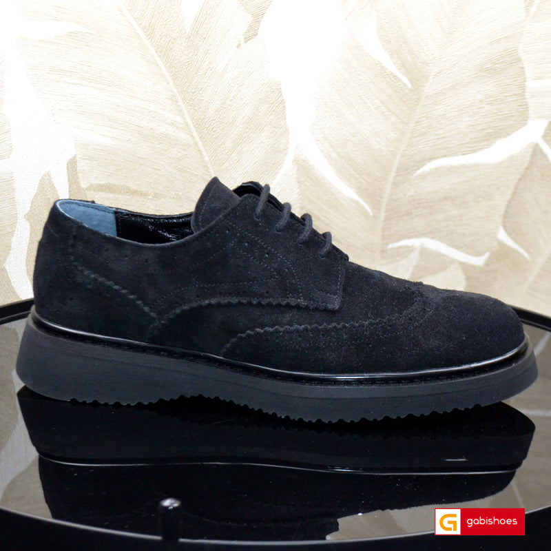 Pantofi Casual Piele Naturala Neagra Gabriel 3686-1