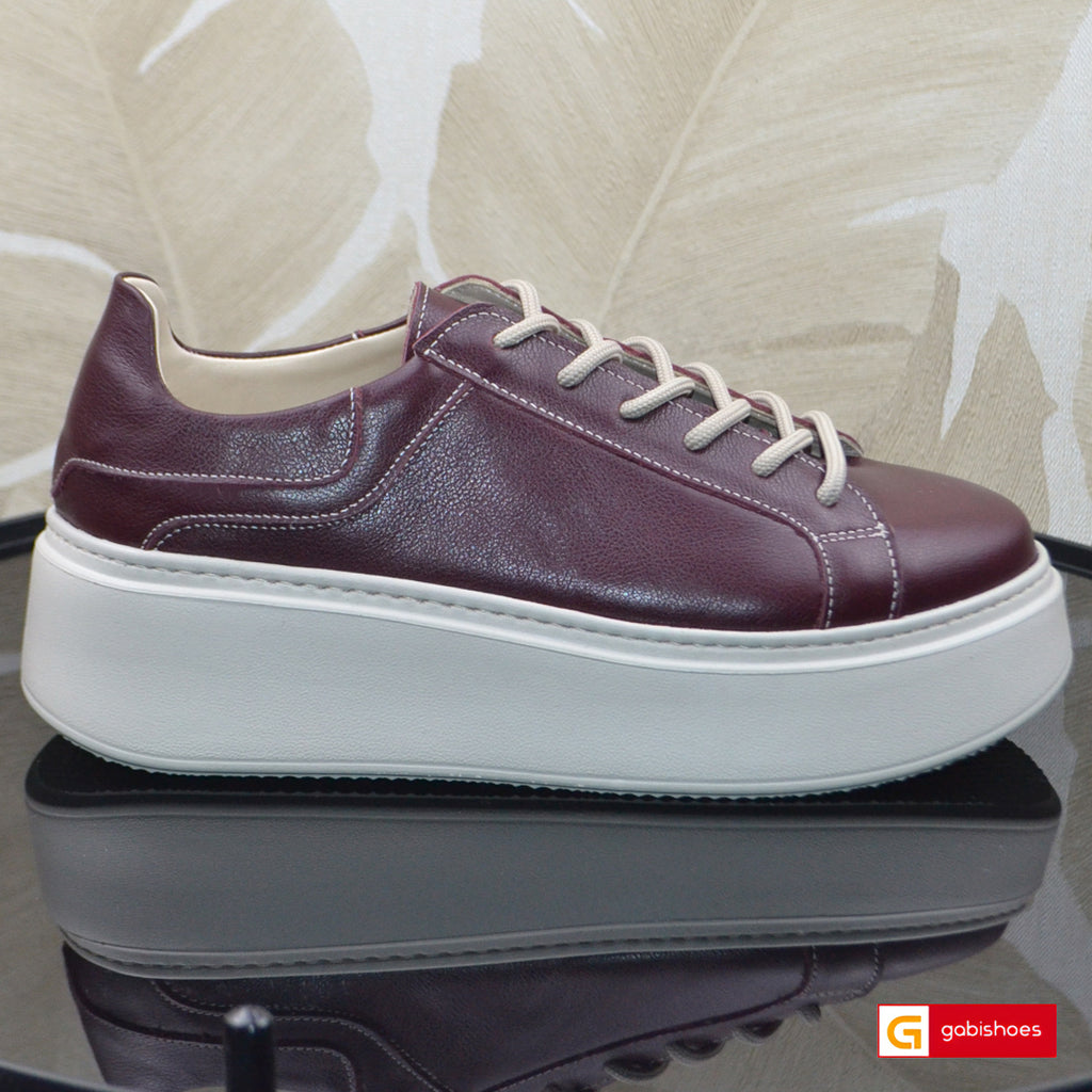 Pantofi Sport Piele Naturala Grena Lorena 3996-4