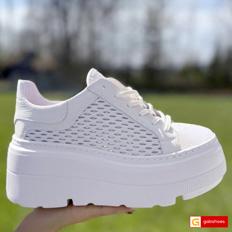 Pantofi Sport Piele Naturala Alba Lorena 3960-1 S NEW