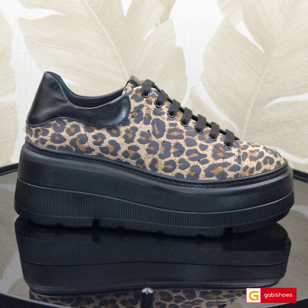 Pantofi Sport Piele Naturala Neagra Gabinna 3501-26