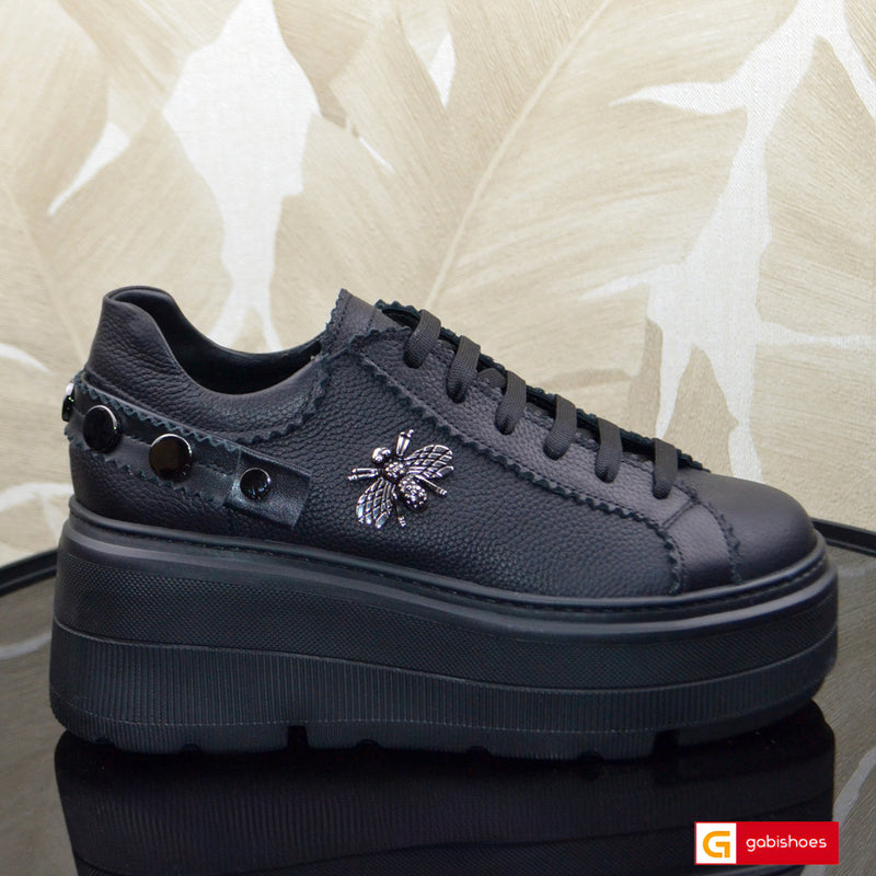 Pantofi Sport Dama Piele Naturala Neagra Lorena 4020-1 New
