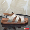 Sandale Piele Naturala Bej Cu Multicolor Lorena 3920-3