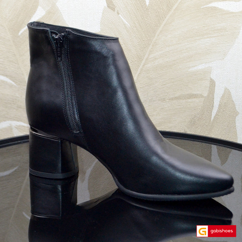 Ghete Dama Piele Naturala  Neagra Lorena 4060-1