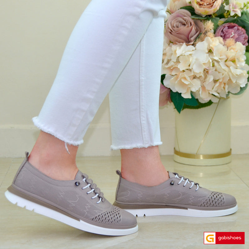 Balerini Piele Naturala Taupe Gabinna 218-57
